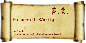 Peternell Károly névjegykártya