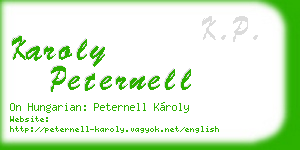 karoly peternell business card